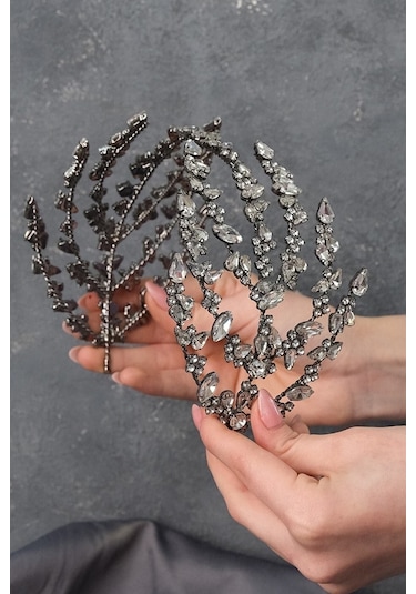 FdayAksesuar Gelin Saç Aksesuarı Çift Taraflı Helen Gelin Kına Tacı FRDY31688