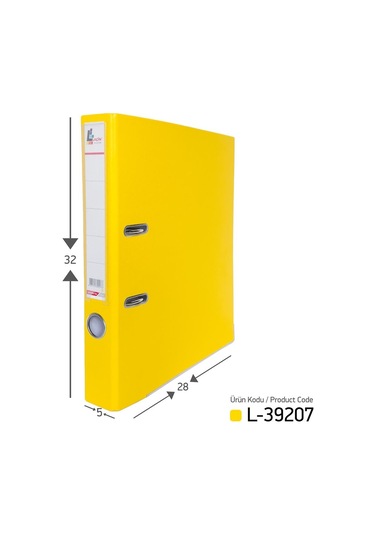 Laçin Klasör Sarı Dar 30 Adet 1 Koli