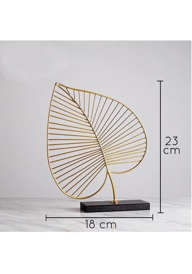 Cajuart Modern Metal Kalın Yaprak Ferforje Ev Masa Ofis Dekor Süs