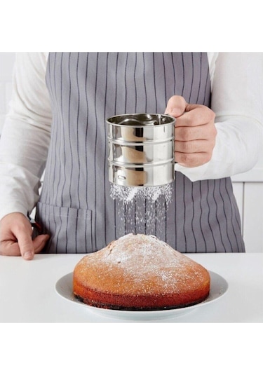 Pratik Un Pudra Şeker Eleği Kek Pasta Aleti Metal