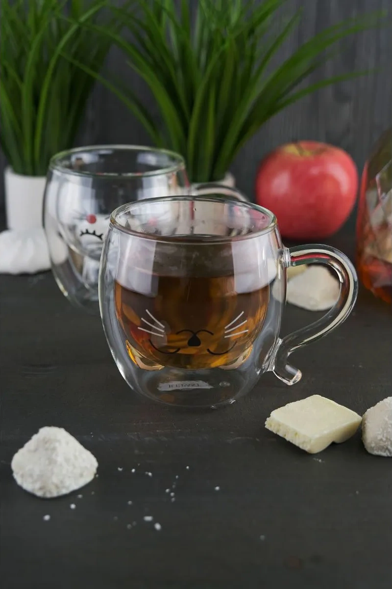 Repast Çift Camlı Animals Bardak Seti 250 Ml 2 Adet 259911330 Beyaz