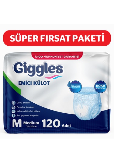Giggles Emici Külot Yetişkin Hasta Bezi M 4 x 30'lu