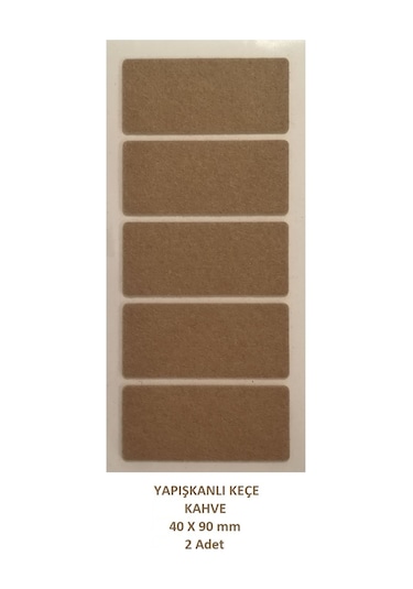Zemin Koruyucu, 40x90 mm Keçe, Kahve (2 Adet)
