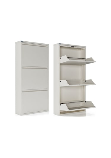 Ceha  3'lü Metal Ayakkabılık - Beyaz K.AYK-3 /AB9010 Beyaz