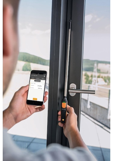 Testo 405i Akıllı Telefon İle Kullanılabilen Hot Wire Anemometre