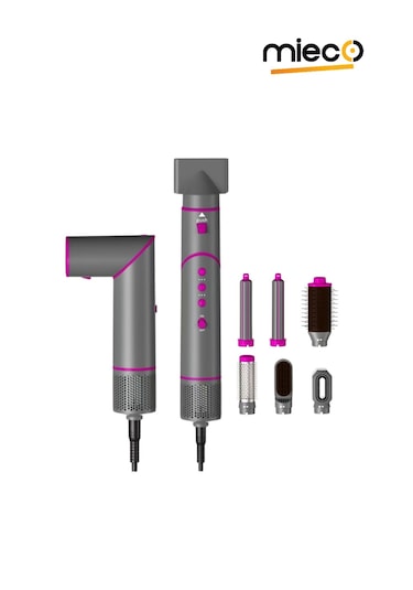 Mieco Aria 8 In Iyon Özellikli 1 Saç Kurutma Ve Şekillendirme Seti Pink