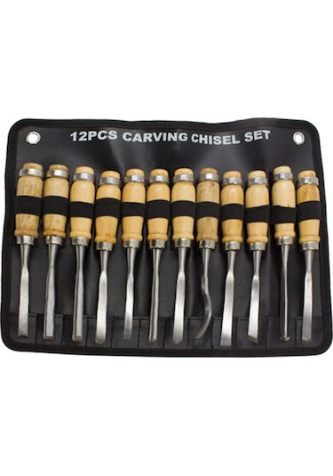12 Adet Set Ağaç İşleme Kesiciler Seti Diy Ağaç İşleme Çok Renkli