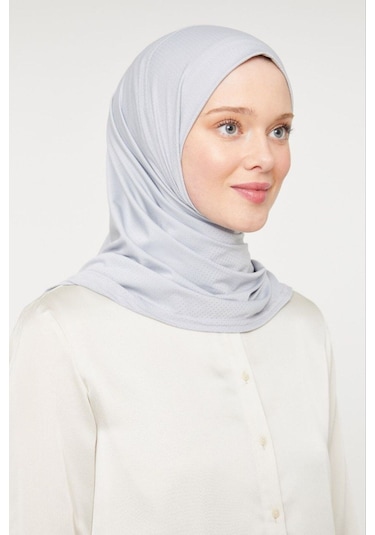 Melodi Scarf Kadın Tesettür Pratik Hijab Şal Açık Gri Açık Gri