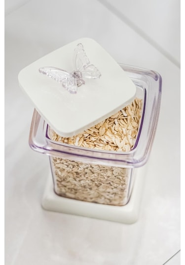 Akrilik Beyaz 12 Li Baharat Kavanozu & Baharatlık & Baharatlık Seti 200 ML ( CAM DEĞİLDİR) Beyaz