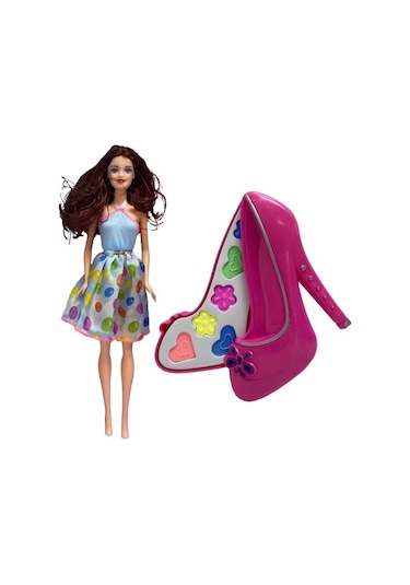 Limon Oyuncak Ayakkabılı Bebekli Tekli Kutulu Makyaj Seti Lmn214