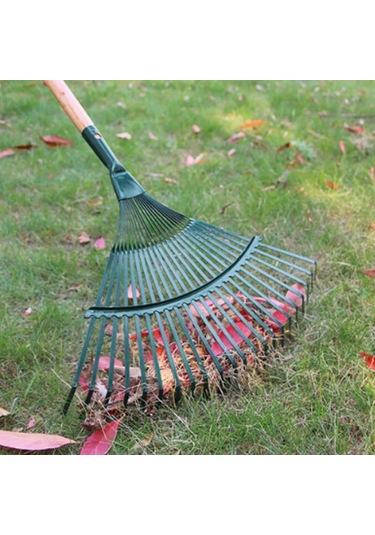 Reedark 42 Cm Paslanmaz Çelik Yaprak Tırmığı - Bahçe Ve Çim Alanlar İçin Dayanıklı 22 Dişli Model, Rastgele Renk