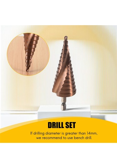 M35 Hss Co Kademeli Matkap Ucu Kobalt Konik Matkap Uçları 4-32mm Delik Testeresi Aracı