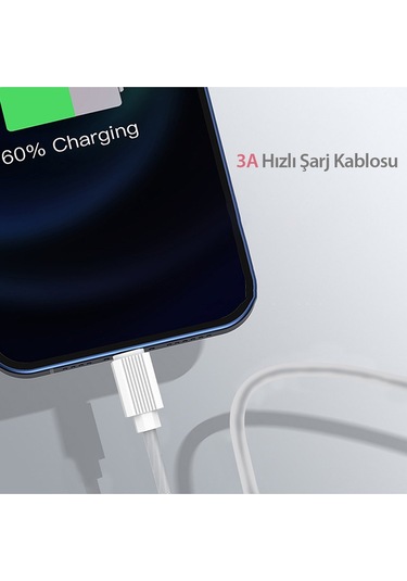 Earldom EC-137L 1 M 3a Kırılmaya Dayanıklı Lightning Hızlı Şarj Kablosu M414