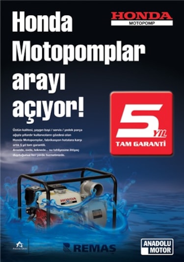 Honda Wh 20 Yüksek Basınçlı Motopomp 2" Parmak Benzinli Su Motoru