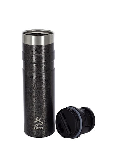 Fredo Comfort Therm 600ml Benekli Siyah Termos Benekli Siyah