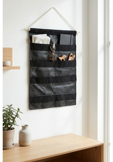 Duvar Kapı Askılık Organizer Well Siyah Çok Renkli