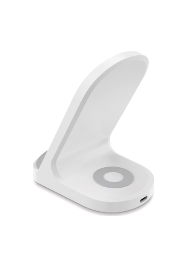 Polosmart 2 İn 1 Masaüstü Kablosuz Şarj Cihazı Beyaz Pbs129 Beyaz