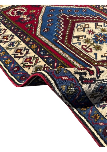 El Dokuma Sıfır Yahyalı Halısı 94x150 Lacivert %100 Yün Halı