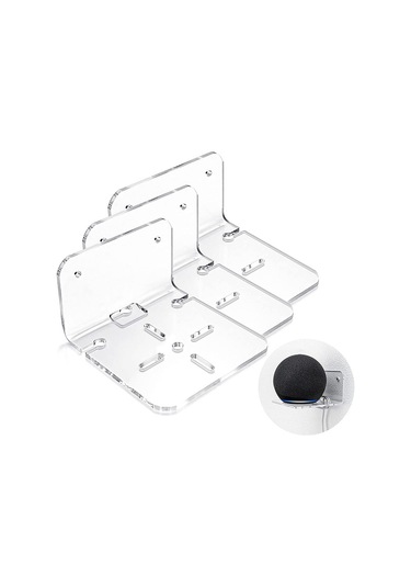 3 Adet Akrilik Duvar Rafı Evrensel Yapışkan Raflar Monitör Kameralar Hoparlörler İçin Küçük Yüzen Raf Yatak Odası Oturma Odası Mutfak İçin