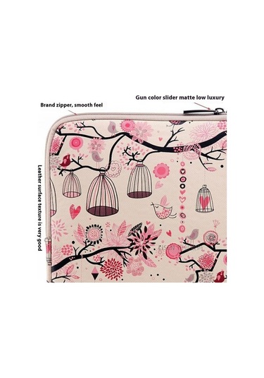 Ebitda Lisen 39x27,5x1,5 Cm 15,6 Dizüstü Bilgisayar Taşıma Çantası - Bej Karikatür Tasarım Çok Renkli