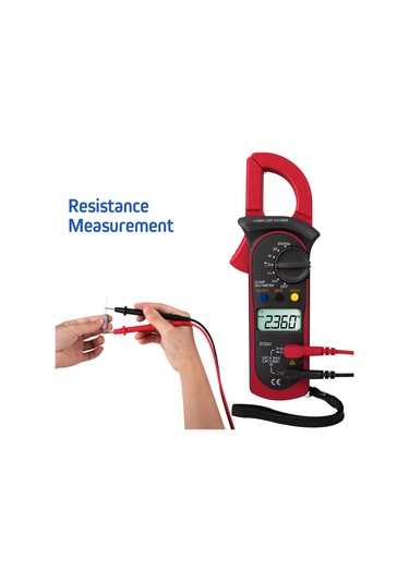 Lemestar Kırmızı Aneng St201 Klem Ampermetre: Dijital Multimetre, Akım-gerilim Ölçer, Depolama Çantası, Pil Hariç