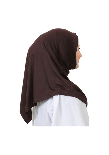 Hazır Giyim Türban Yumuşak Başörtü Şal - Kahverengi KAhverengi