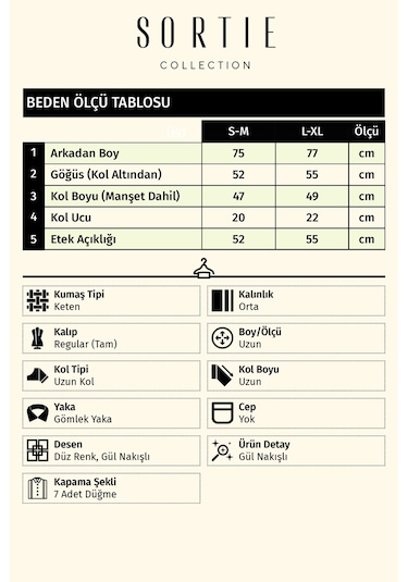 Sortie Collection Gül Nakışlı Gömlek Oranj