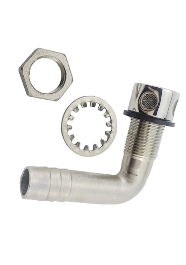 Paslanmaz Hava Firarı. 1/2". Dirsekli.tekne Depo Havalandırması