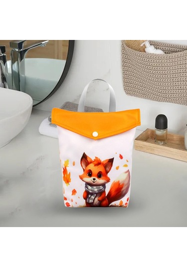 Dolıty Bebek Bezi Çantası Taşınabilir Seyahat Tilki-25x30cm 0 Numara Çok Renkli