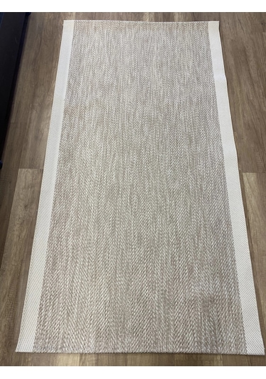 Hoom Rugs 1147 Bej Krem Sisal Plus Jüt Halı Siyah