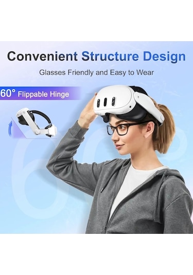 Fastbuy Meta Quest 3/3s Devaso Elite Kapaklı Şapka Kafa Bandı, Vr Gözlük İçin Komfortlu