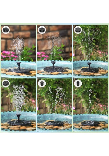 Ximistore9 Güneş Enerjili Yüzen Bahçe Çeşmesi - 13cm Daire Şeklinde, Dış Mekan Kuş Banyosu Ve Su Fıskiyesi