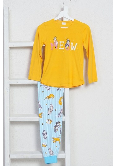 Vienetta Genç Kız O Yaka Süprem Penye Pijama Takım 9581,7-14 Yaş (452961309)