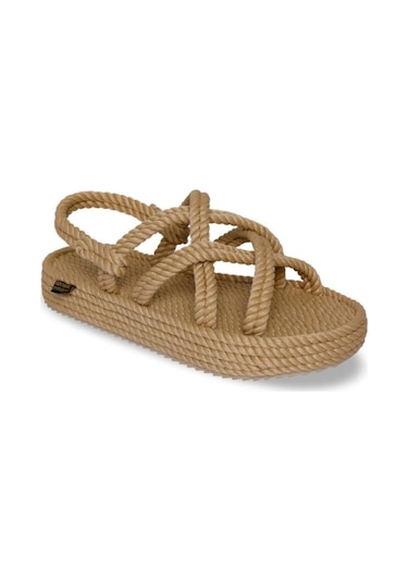 Nomadic Republic Bodrum Platform Kadın Halat Sandalet BOD.0012.P-R0152 Bej