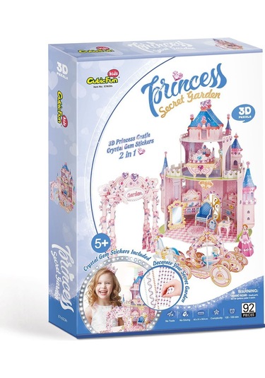 E1623H Cubic Fun. Prenses Gizli Bahçe Şatosu 92 Parça. 3 Boyutlu