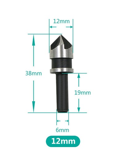 Adet 5 Kenarlı Pah Kırma Makinesi 90 Derece Pah Kırma Bıçağı 12-19mm Set