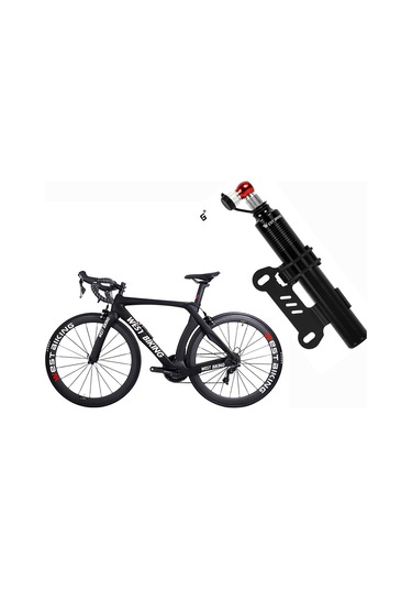 Tenfowee West Bıkıng Yp0711080 Mini Bisiklet Pompa, 110 Psı, Alüminyum, Schrader/presta Uçlu, Taşınabilir Siyah-kırmızı