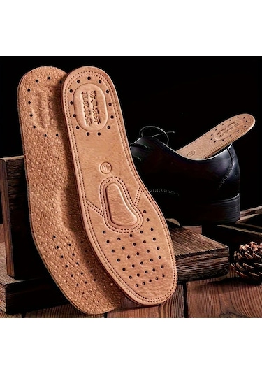 Fochsia 4 Parça 2 Çift Eu43 Doğal Deri Ayakkabı Astarı Ter Koku Önleyici Esnek Tabanlık