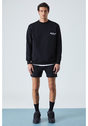 Federer Erkek Uzun Kollu Regular Bisiklet Yaka Siyah Eşofman Takımı