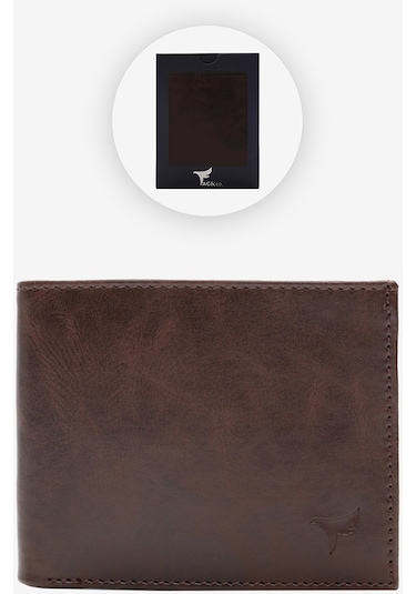 Ac&co / Altınyıldız Classics Erkek Kahverengi Hediye Kutulu Kart Bölmeli Cüzdan Kahverengi