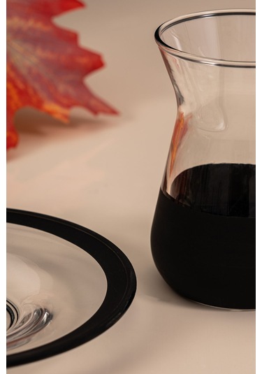 Mest 12 Parça 6 Kişilik Siyah Mat Çay Bardağı Seti - 132 Cc Şıklık Ve Modern Tasarım Siyah Mat