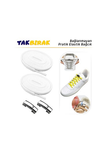 Mawrond Metal Mıknatıslı Akıllı Elastik Bağcık, Kilitle, Beyaz