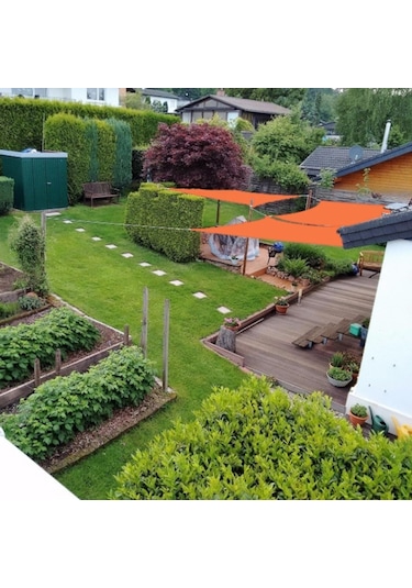 Açık Bahçe Güneşlik Yelken Su Geçirmez Anti-uv Gölgelik, 3m X 3m Sarı