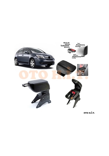 Citroen C4 04-10 Uyumlu Kol Dayama Ve Kolçak Sürgülü