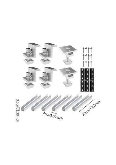 Suntek Güneş Paneli U Braketler Rvs Duvarları Için 6-adet