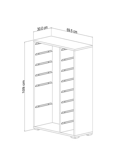 Rine 8 Derin Sepetli Çok Amaçlı Oyuncak Dolabı Beyaz Beyaz - Gri