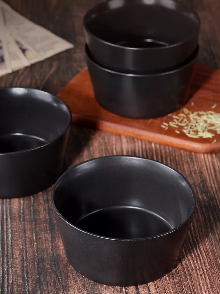 Famıcasa Çorba Tabakları 4 Adet, Derin Tabak 212753616 Siyah