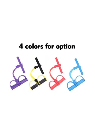 Shineyee Kırmızı Renkli Ayaklı Esnek Kordon Egzersiz Cihazı Kırmızı