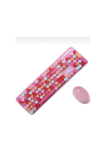 Büro Ev Ofis Bilgisayarı İçin Pembe Stil Klavye Mouse Set Diğer