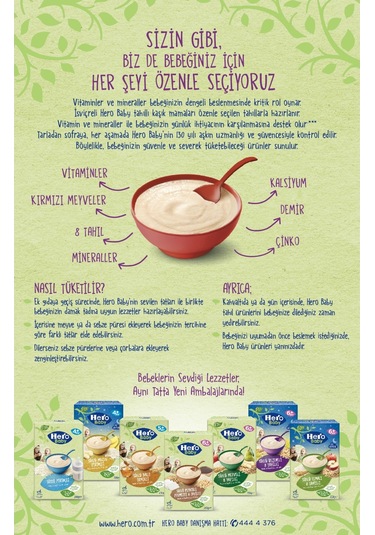 Hero Baby Kırmızı Meyveli 8 Tahıllı Kaşık Maması 200 G